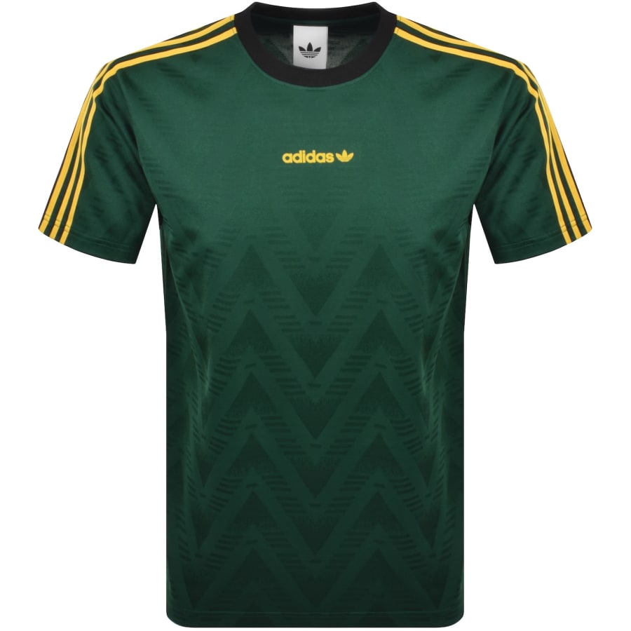 シャツ adidas Originals Jacquard Jersey T Shirt Green | Mainline Menswear us